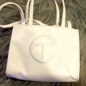 Telfar white small tote